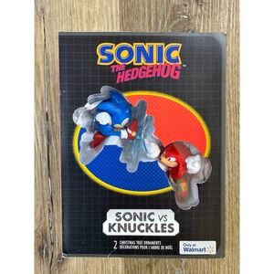 Hallmark Sonic vs‎ Knuckles Christmas Ornaments 2pk Walmart Exclusive Blue Red